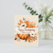 Prettig thanksgiving feestdagenkaart (Staand voorkant)