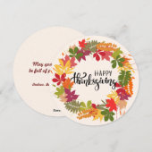 Prettig Thanksgiving Feestdagenkaart (Voorkant / Achterkant)