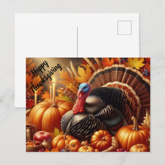 Prettig Thanksgiving Feestdagenkaart (Voorkant / Achterkant)