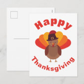 Prettig Thanksgiving Feestdagenkaart (Voorkant / Achterkant)