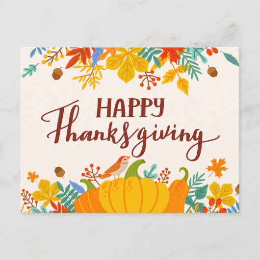 Prettig Thanksgiving Feestdagenkaart (Voorkant)