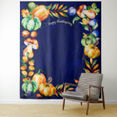 Prettig Thanksgiving  Foto Achtergrond Herfst Oogs Wandkleed (In situ)