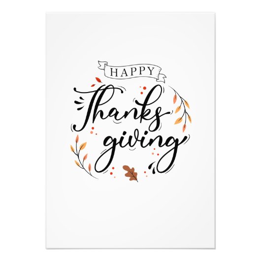 Prettig Thanksgiving Foto Afdruk (Voorkant)