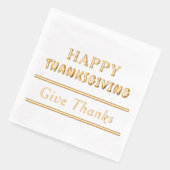 Prettig Thanksgiving Geef Dank Typografie Folie Servetten (Links)