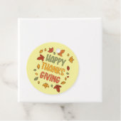 Prettig Thanksgiving - Gele Thema Bedankjes Labels (In situ)