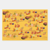 Prettig Thanksgiving - Gele Thema Inpakpapier Vel (Voorkant 2)