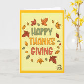 Prettig Thanksgiving - Gele Thema Kaart (Gele Bloem)