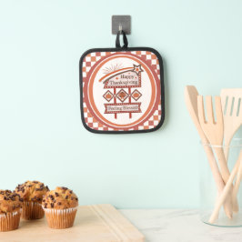Prettig Thanksgiving Gevoel Gezegend Retro Bord Pannenlap