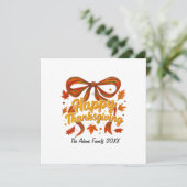 Prettig Thanksgiving Gevouwen Kerstdagkaart, Dank  Bedankkaart (Staand voorkant)