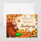 Prettig Thanksgiving gewenst Briefkaart (Voorkant / Achterkant)