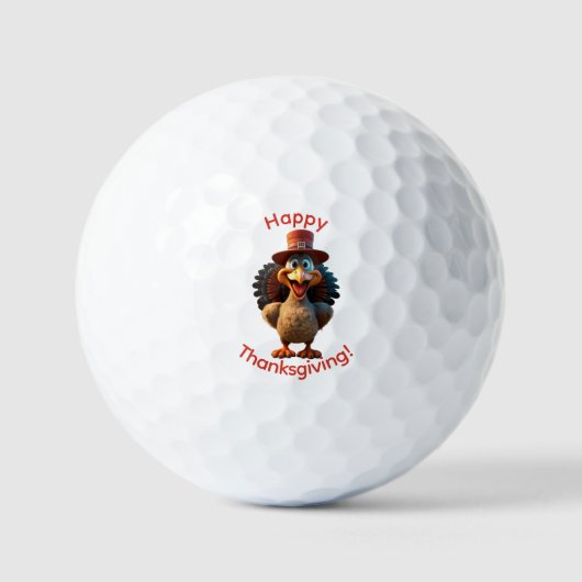 Prettig Thanksgiving Golfballen (Voorkant)