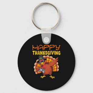 Prettig Thanksgiving Grappige Gamer Kalkoen Dabbin Sleutelhanger