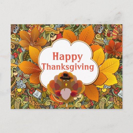 Prettig Thanksgiving Groet Briefkaart (Voorkant)
