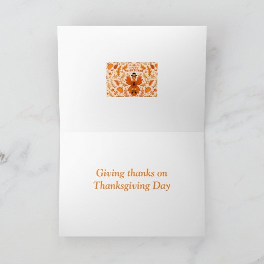 Prettig Thanksgiving Groet Kaart (Binnen)