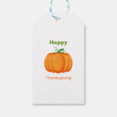 Prettig Thanksgiving grote pompoen Cadeaulabel (Voorkant)