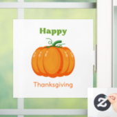 Prettig Thanksgiving grote pompoen Raamsticker (Huis)
