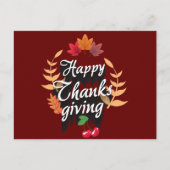 Prettig Thanksgiving Herfst Briefkaart (Voorkant)