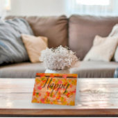 Prettig Thanksgiving Herfst Esdoornbladeren Op Sch Kaart