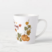 Prettig Thanksgiving Herfst Feestelijke Ontwerp Latte Mok (Rechts)