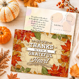 Prettig Thanksgiving Herfst Herfst Groeten Briefkaart