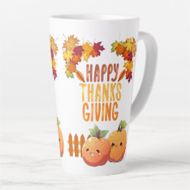 prettig thanksgiving herfst latte mok