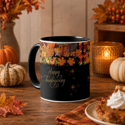 Prettig Thanksgiving Herfst Oogst Mok
