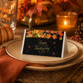 Prettig Thanksgiving Herfst Oogst Plaatskaartje