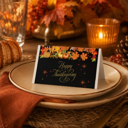Prettig Thanksgiving Herfst Oogst Plaatskaartje