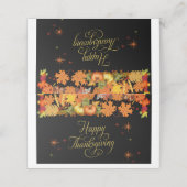 Prettig Thanksgiving Herfst Oogst Plaatskaartje (Buitenkant ongevouwen)