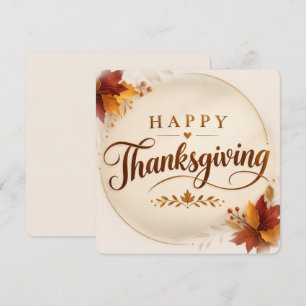 Prettig Thanksgiving Herfstblad Onderzetter Kaart