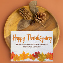 Prettig Thanksgiving Herfstbladeren Aangepast Bedr