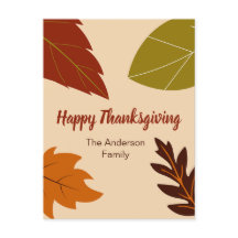 Prettig Thanksgiving Herfstbladeren en Uw Naam