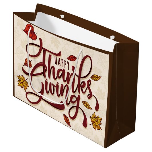 Prettig Thanksgiving Herfstbladeren  Groot Cadeauzakje
