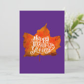 PRETTIG THANKSGIVING HERFSTBLADEREN HERFSTBLAD KAART (Staand voorkant)