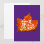 PRETTIG THANKSGIVING HERFSTBLADEREN HERFSTBLAD KAART (Voorkant / Achterkant)