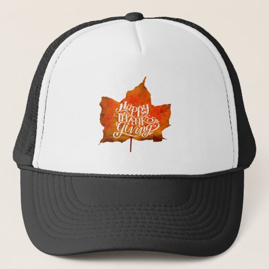 PRETTIG THANKSGIVING HERFSTBLADEREN HERFSTBLAD TRUCKER PET (Voorkant)