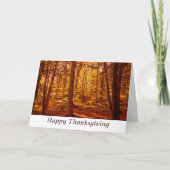 Prettig Thanksgiving Herfstkleuren Bos Kaart (Voorkant)
