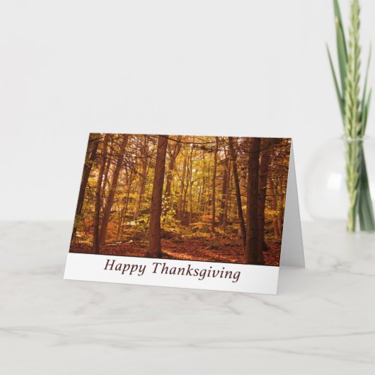 Prettig Thanksgiving Herfstkleuren Bos Kaart (Voorkant)