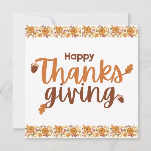 Prettig Thanksgiving Herfstkleuren Kaart (Voorkant)