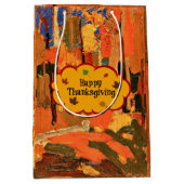 Prettig Thanksgiving, herfstkleuren Medium Cadeauzakje (Voorkant)