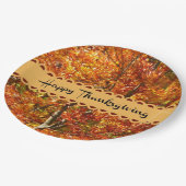 Prettig Thanksgiving, herfstkleuren, Papieren Bordje (Gekanteld)