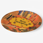 Prettig Thanksgiving, herfstkleuren,  Papieren Bordje (Gekanteld)