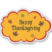 Prettig Thanksgiving, herfstkleuren, Sticker (Voorkant)