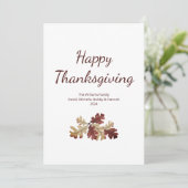Prettig Thanksgiving Herfstloof Botanisch  Feestdagenkaart (Staand voorkant)
