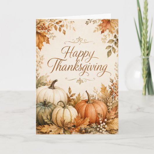 Prettig Thanksgiving Kaart (Voorkant)