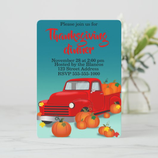 Prettig Thanksgiving Kaart (Staand voorkant)