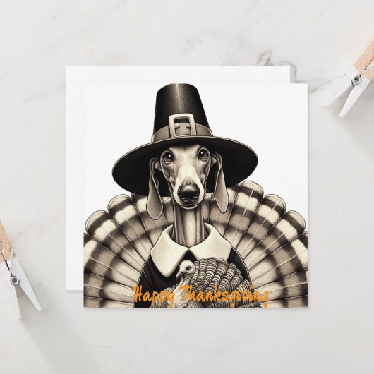 Prettig Thanksgiving Kaart (Voorkant / Achterkant in situ)