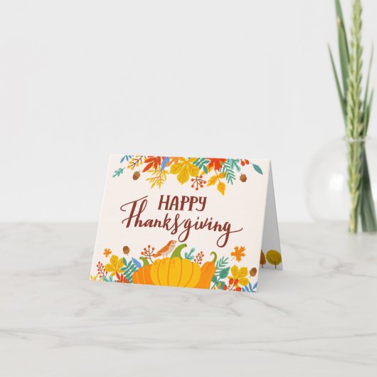 Prettig Thanksgiving Kaart (Voorkant)