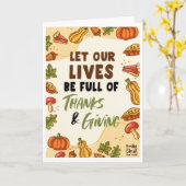 Prettig Thanksgiving Kaart (Gele Bloem)