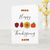 Prettig Thanksgiving Kaart (Gele Bloem)